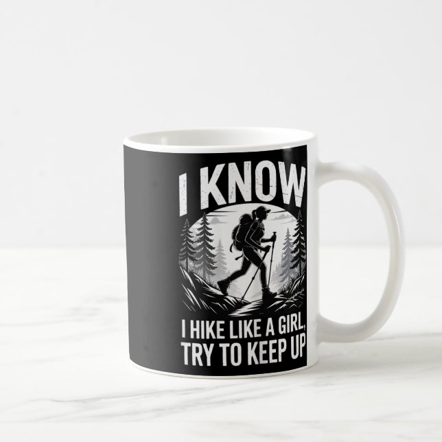 Caneca De Café Subindo Montanhas Caminhando E Acampando, Eu Gosto (Direita)