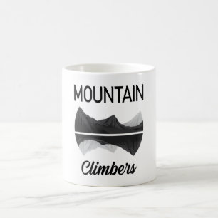 Caneca De Café Subindo Montanhas Rochosas Subindo Subindo Present