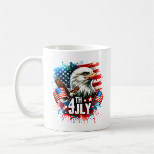 Caneca De Café Sublimação da Águia Patriótica Americana-61905