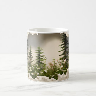Caneca De Café Sublimação do Wrap da Floresta Redwood 3D