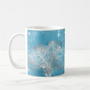 Caneca De Café Sublimações de inverno em Árvores Prateadas