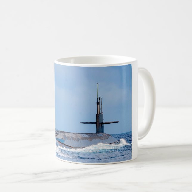 Caneca De Café SUBMARINO MÍSSEIS BÁLTICO DOS EUA - SSBN-730 Mug (Frente Esquerda)