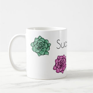 Caneca De Café Succ ele acima dos succulents