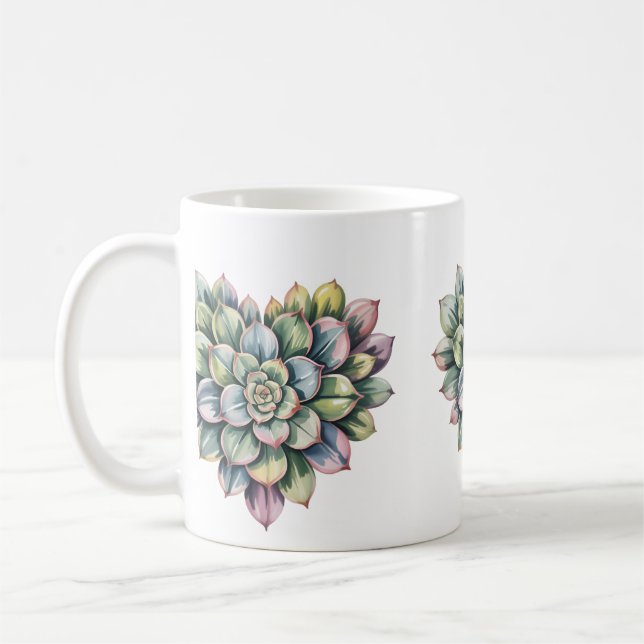 Caneca De Café  succulent heart shape Classic Mug, 11 oz (Esquerda)
