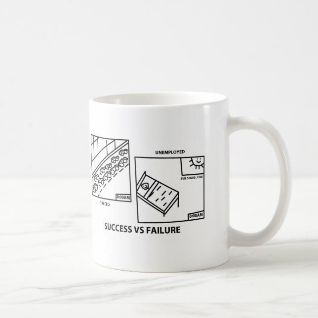 Caneca De Café Sucesso contra a falha (Direita)