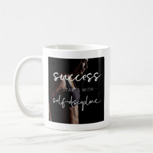 Caneca De Café Sucesso e Disciplina - Motivação dos Gym femininos