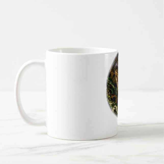 Caneca De Café Sucuri Feroz – Cabeça de Serpente com Boca Aberta (Esquerda)