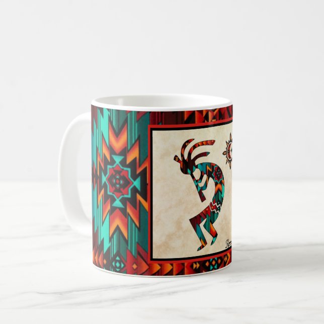 Caneca De Café Sudoeste de Kokopelli Coffee Mug (Frente Esquerda)