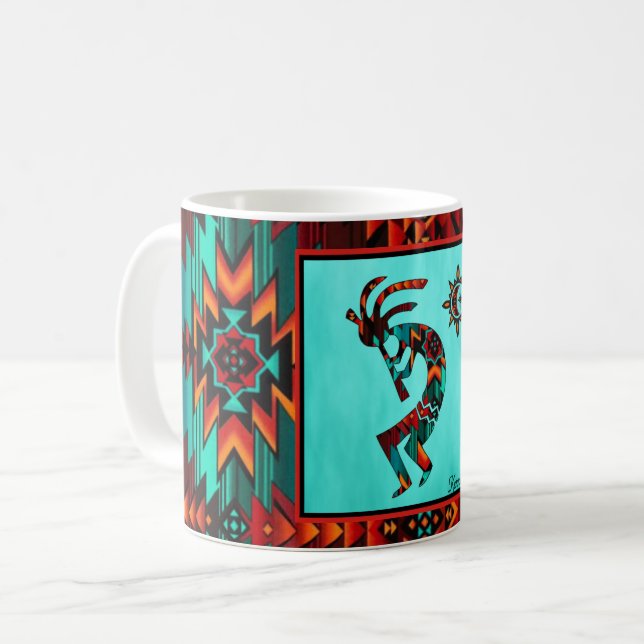Caneca De Café Sudoeste de Kokopelli Coffee Mug (Frente Esquerda)