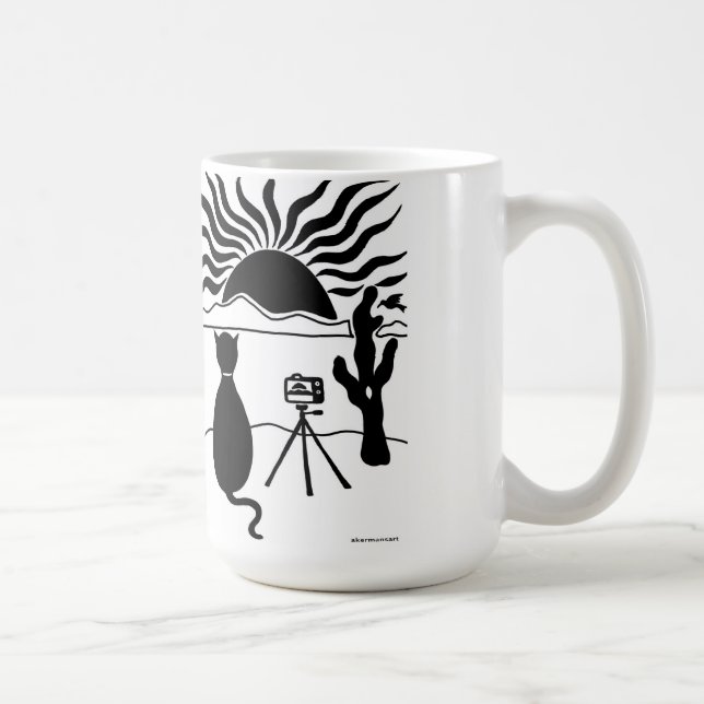 Caneca De Café Sudoeste do fotógrafo do gato (Direita)