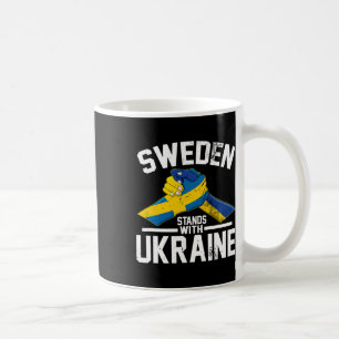 Caneca De Café Suécia apoia a Ucrânia Bandeira Sueca Ucraniana 