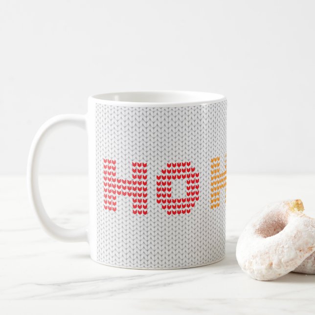 Caneca De Café Suéter de Natal Ho Ho (Com Donut)