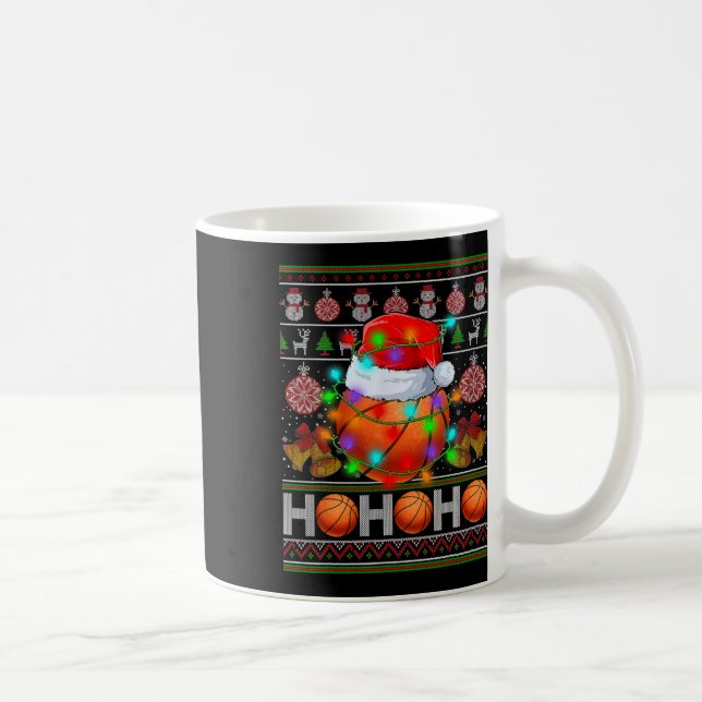 Caneca De Café Suéter feio de Natal com esqueleto de Papai Noel e (Direita)