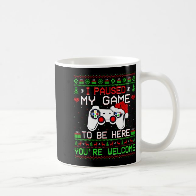 Caneca De Café Suéter Feio de Natal de Videogame Divertido Gamer  (Direita)
