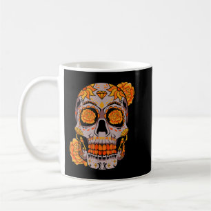 Caneca De Café Sugar Skull Óculos solares Fogos de artifício Band