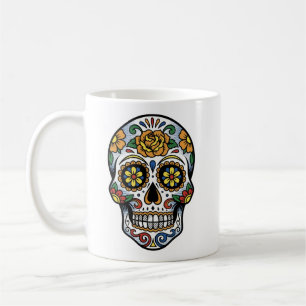 Caneca De Café Sugar Skull Pop Art Dia de los Muertos
