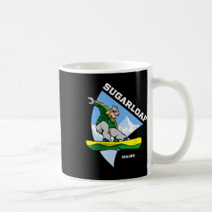 Caneca De Café Sugarloaf Mountain Maine Snowboard Snowboarder