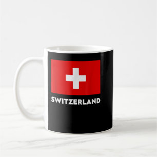 Caneca De Café Suiça Flag Suisse Swiss Schweiz White Red