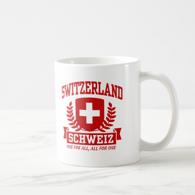 Caneca De Café Suiça Schweiz (Direita)