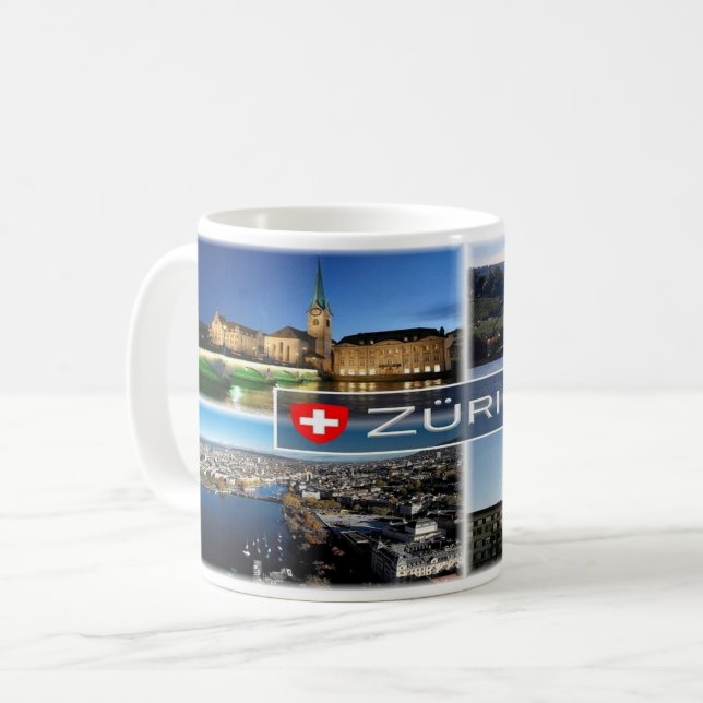 Caneca De Café Suíça - Suiça - Zurique - (Frente Esquerda)