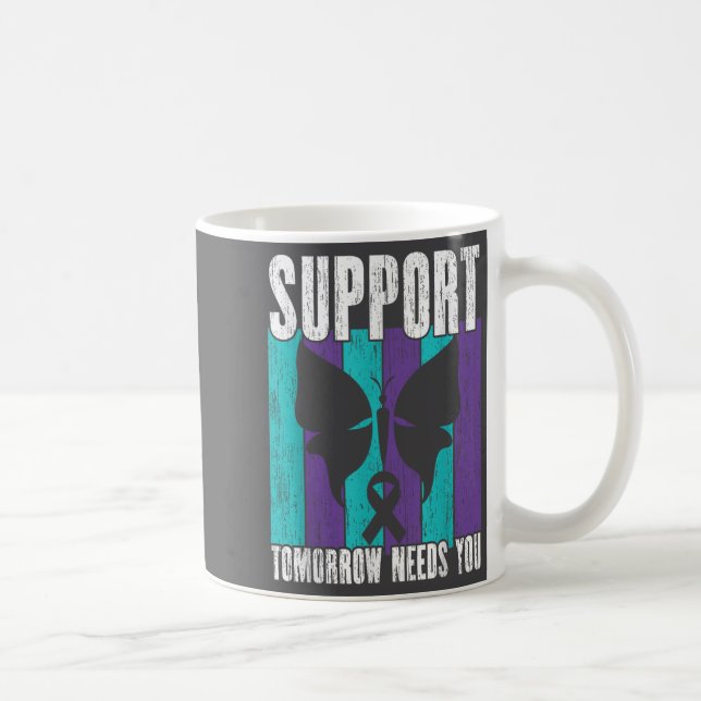 Caneca De Café Suicide Prevention Suprt Tomorrow _ I For Suprters (Direita)