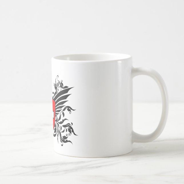 Caneca De Café Suíço brasão com asa (Direita)