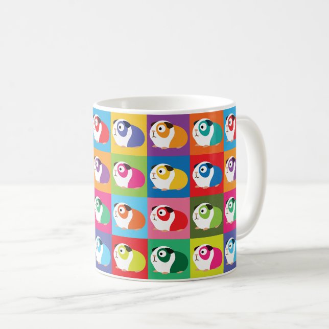 Caneca De Café Suínos Pop (Frente Esquerda)