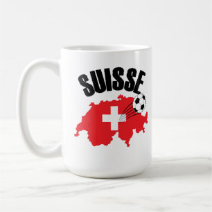 Caneca De Café Suisse Suiça Map Swiss Soccer