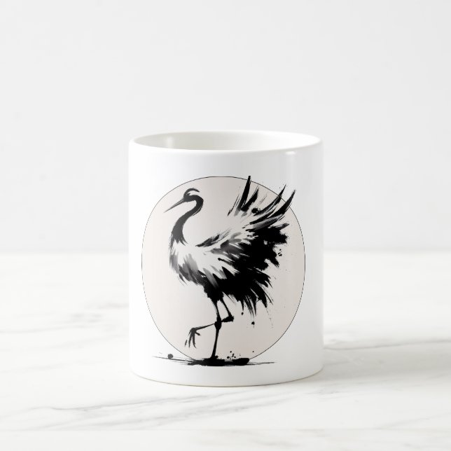 Caneca De Café Sumi-e Crane Mug (Centro)