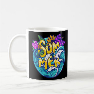 Caneca De Café Summer Blossoms Sea Tropical 1