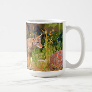 Caneca De Café Summer Coyote Wildlife Painting
