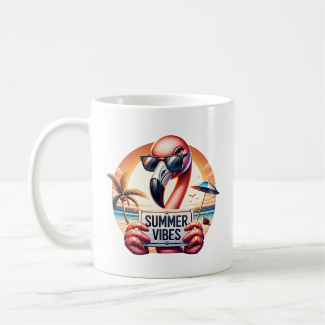 Caneca De Café Summer Flamingo (Esquerda)