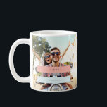 Caneca De Café Summer Love<br><div class="desc">Fita azul clara e cor-de-rosa.</div>