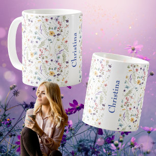 Caneca De Café Summer Meadow Allover Nome Padrão Coffee Mug