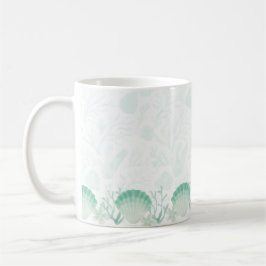 Caneca De Café Summer Pearl Watercolor Ocean Design