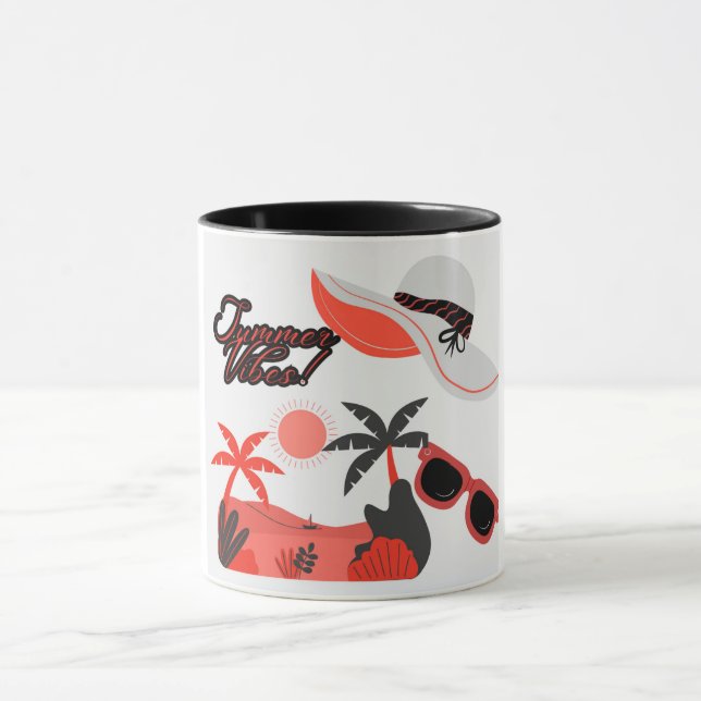 Caneca de café Summer Vibe (Centro)