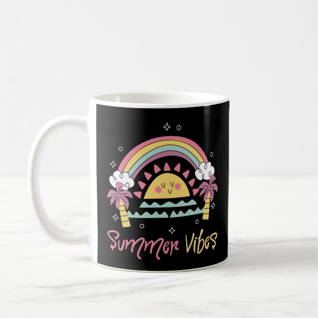 Caneca De Café  Summer Vibes : Cute Summer Design Outfit (Esquerda)