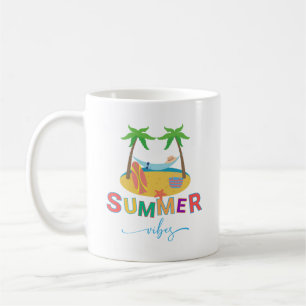 Caneca De Café Summer Vibes Palm Trees Beach