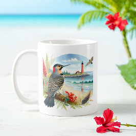 Caneca De Café Summer Watercolor Norte Flicker na praia
