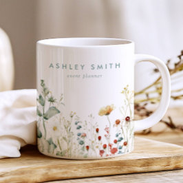 Caneca De Café Summer Wildflower Field Business