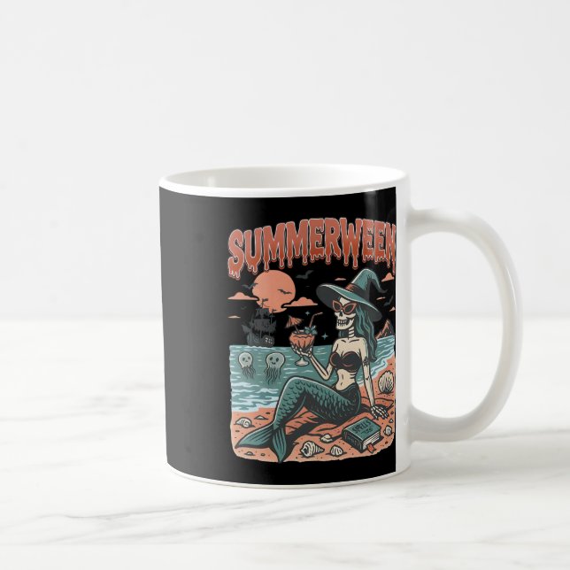 Caneca De Café Summerentre Mermaid Skeleton Beach Flamingo Hallow (Direita)