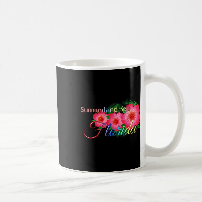 Caneca De Café Summerland Key Florida Tropical Flowers Family Vac (Direita)