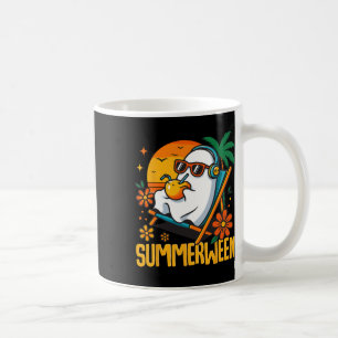 Caneca De Café Summerwin Funny Ghost Halloween Summer Beach Vibe