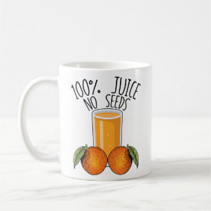 Caneca De Café Sumo 100% Sem Sementes Laranja Presente de Vasecto