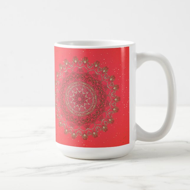 Caneca De Café Sun Mandala - Café Mug, Taça (Direita)