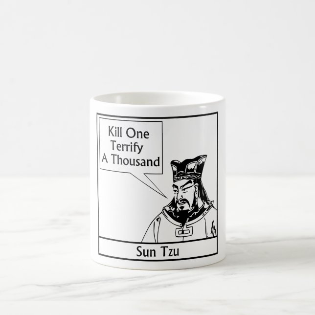 Caneca De Café Sun Tzu e citações (Centro)