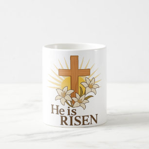 Caneca De Café Sunburst Cross & Lily Faith