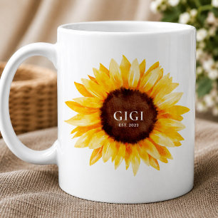 Caneca De Café Sunflower Gigi