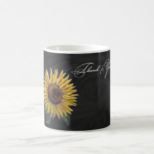 Caneca De Café Sunflower Obrigado