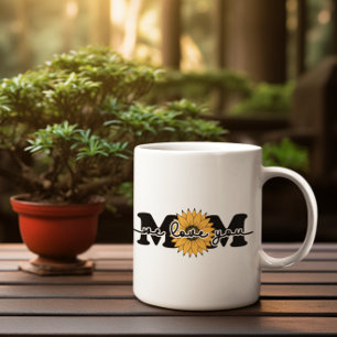 Caneca De Café Sunflower "We Love You Mãe" Mug
